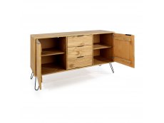Core Products Core Augusta Waxed Pine Medium Sideboard with 2 Doors 3 Drawers (Flat Packed)
