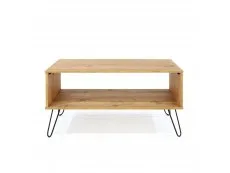 Core Augusta Waxed Pine Open Coffee Table