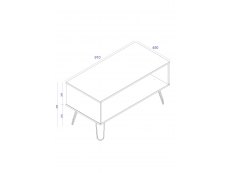 Core Products Core Augusta Waxed Pine Open Coffee Table (Flat Packed)