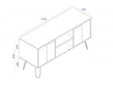 Core Products Core Augusta White 2 Door Flat Screen TV Unit (Flat Packed)
