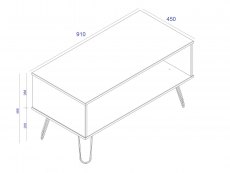 Core Products Core Augusta White Open Coffee Table (Flat Packed)