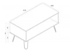 Core Core Augusta White Open Coffee Table