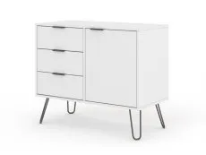 Core Core Augusta White Small Sideboard with 1 Door 3 Drawer