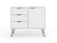Core Core Augusta White Small Sideboard with 1 Door 3 Drawer