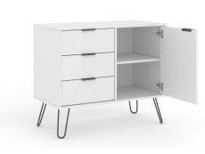 Core Products Core Augusta White Small Sideboard with 1 Door 3 Drawer (Flat Packed)