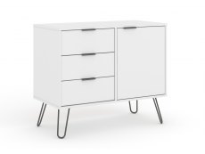 Core Products Core Augusta White Small Sideboard with 1 Door 3 Drawer (Flat Packed)