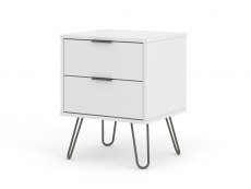 Core Products Core Augusta White 2 Drawer Bedside Cabinet (Flat Packed)