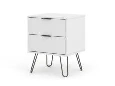 Core Core Augusta White 2 Drawer Bedside Table