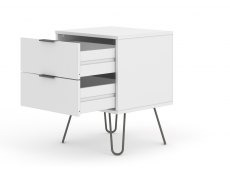 Core Products Core Augusta White 2 Drawer Bedside Cabinet (Flat Packed)