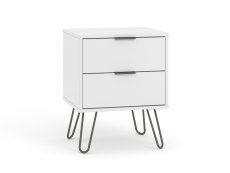 Core Products Core Augusta White 2 Drawer Bedside Cabinet (Flat Packed)