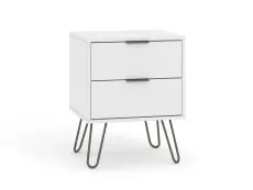 Core Core Augusta White 2 Drawer Bedside Table