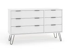 Core Core Augusta White 3+3 Drawer Wide Chest of Drawers