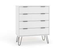 Core Augusta White 4 Drawer Chest of Drawers (Flat Packed)