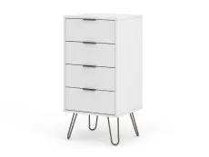 Core Products Core Augusta White 4 Drawer Narrow Chest of Drawers