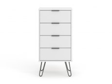 Core Products Core Augusta White 4 Drawer Narrow Chest of Drawers (Flat Packed)
