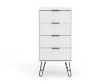 Core Products Core Augusta White 4 Drawer Narrow Chest of Drawers