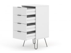 Core Products Core Augusta White 4 Drawer Narrow Chest of Drawers (Flat Packed)