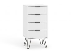 Core Products Core Augusta White 4 Drawer Narrow Chest of Drawers (Flat Packed)
