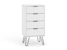 Core Products Core Augusta White 4 Drawer Narrow Chest of Drawers