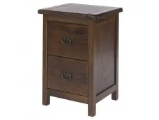 Core Core Boston Dark Antique Pine 2 Drawer Petite Bedside Table
