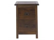 Core Boston Dark Antique Pine 2 Drawer Petite Bedside Table