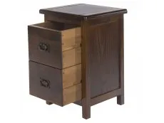 Core Products Core Boston Dark Antique Pine 2 Drawer Petite Bedside Table