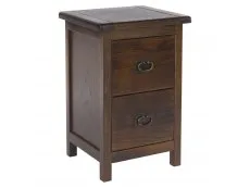 Core Core Boston Dark Antique Pine 2 Drawer Petite Bedside Table