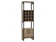 Core Products Core Brooklyn Bleached Pine Effect 2 Door Tall Wine Rack (Flat Packed)