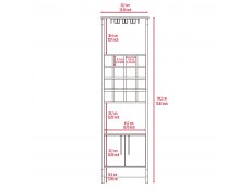 Core Products Core Brooklyn Bleached Pine Effect 2 Door Tall Wine Rack (Flat Packed)