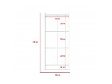 Core Products Core Brooklyn Bleached Pine 3 Shelf Bookcase (Flat Packed)