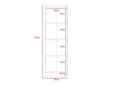 Core Products Core Brooklyn Bleached Pine Effect 4 Shelf Bookcase (Flat Packed)