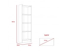 Core Products Core Brooklyn Bleached Pine Effect 4 Shelf Bookcase (Flat Packed)