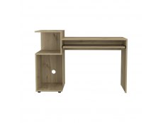 Core Products Core Brooklyn Bleached Pine Effect Desk with Low Shelving Unit (Left Side) (Flat Packed)