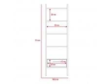 Core Products Core Brooklyn Bleached Pine Effect 1 Drawer Ladder Shelf Unit (Flat Packed)