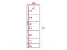 Core Products Core Brooklyn Bleached Pine Effect Tall Narrow 1 Drawer Bookcase (Flat Packed)
