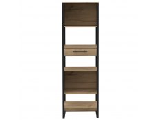 Core Products Core Brooklyn Bleached Pine Effect Tall Narrow 1 Drawer Bookcase (Flat Packed)