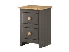 Core Products Core Capri Carbon and Waxed Pine 2 Drawer Petite Bedside Cabinet (Flat Packed)