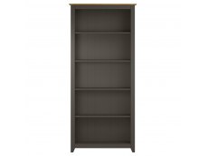 Core Capri Carbon and Waxed Pine Tall Bookcase (Flat Packed)