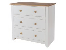 Core Products Core Capri White  3 Drawer Chest of Drawers (Flat Packed)