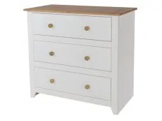 Core Products Core Capri White 3 Drawer Chest of Drawers