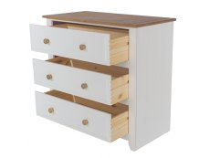 Core Products Core Capri White 3 Drawer Chest of Drawers (Flat Packed)