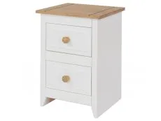 Core Core Capri White 2 Drawer Petite Bedside Table
