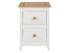 Core Core Capri White 2 Drawer Petite Bedside Table