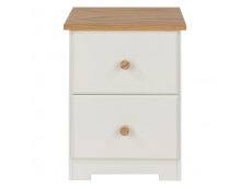 Core Products Core Colorado White and Oak 2 Drawer Petite Bedside Cabinet (Flat Packed)