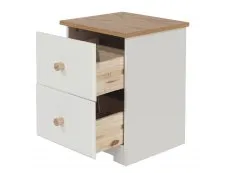 Core Core Colorado White and Oak 2 Drawer Petite Bedside Table