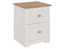 Core Products Core Colorado White and Oak 2 Drawer Petite Bedside Cabinet (Flat Packed)