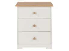 Core Products Core Colorado White and Oak 3 Drawer Bedside Cabinet (Flat Packed)
