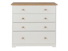 Core Products Core Colorado White and Oak 4 Drawer Chest of Drawers (Flat Packed)