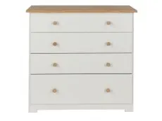 Core Core Colorado White and Oak 4 Drawer Chest of Drawers