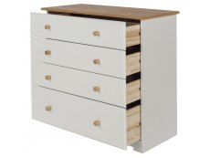 Core Products Core Colorado White and Oak 4 Drawer Chest of Drawers (Flat Packed)